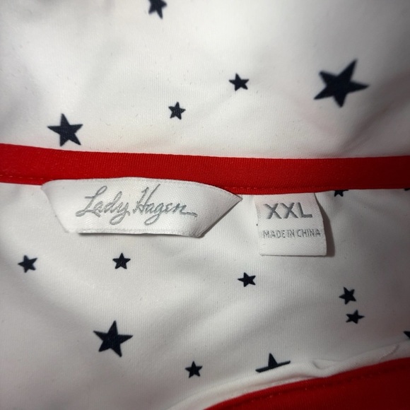 LADY HAGEN Women’s USA Mini Star Golf Polo - XXL Mini Star White - Picture 8 of 12